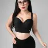brasier bustier strapless sin relleno negro beige Dulce Reyes