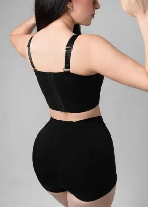 brasier bustier strapless sin relleno negro beige Dulce Reyes