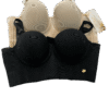 brasier bustier strapless sin relleno negro beige Dulce Reyes