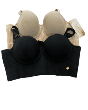 brasier bustier strapless sin relleno negro beige Dulce Reyes