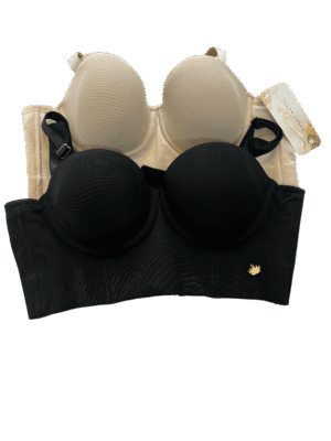 brasier bustier strapless sin relleno negro beige Dulce Reyes