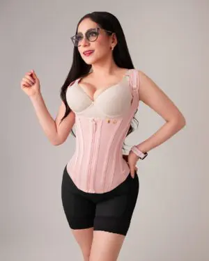 Chaleco rosa Frente