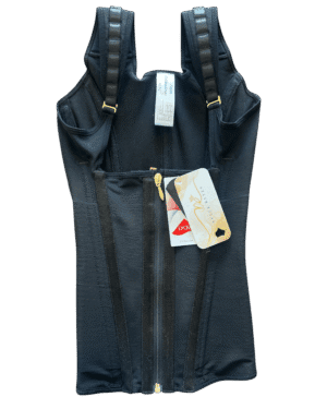 Chaleco faja colombiano extra largo con soporte en hombro color negro