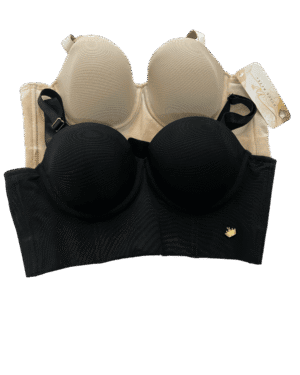brasier bustier strapless sin relleno negro beige Dulce Reyes